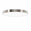 LED ceiling luminaire AURELIA,  40cm, 30W 4000K 3500lm, white fabric cover below, dimmable, brushed silver structural film