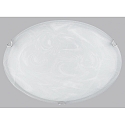 Ceiling luminaire RUN,  50cm, 3x E27, white alabaster glass, matt nickel