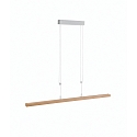 Luci a sospesione LIGNUM 112 regolabile IP20, alluminio opaco, quercia naturale dimmerabile