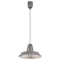 Hufnagel Luminaire  suspension FORM 4 droit, avec ascenseur  cble, conique E27 IP20, gris, acier gradable
