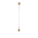 Pendant lamp suspension LOOP for ceiling hook, length 150cm, without shade, matt brass / transparent cable