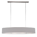 Luminaire  suspension ARUBA E27 IP20, gris clair, nickel mat gradable