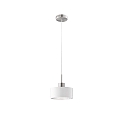 Pendant luminaire CARACAS, 1-flame, incl. FARLUMA LED GU10 8W 3000K 650lm, dimmable, ML Platinum / white / silver leaf
