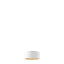 Pendant luminaire CARACAS, 1-flame, 19cm, incl. FARLUMA LED GU10 8W 3000K 650lm, dimmable, ML Brass / white / gold leaf