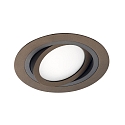 Recessed ceiling luminaire ILSOLE X, incl. LED GX53 3000K 500lm, rotatable & swiveling, DA  15cm, ML Bronze / Terra