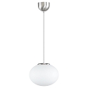 Pendelleuchte BOCCIA, E27, Opalglas wei matt / nickel matt,  22cm / Hhe 140cm
