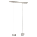 pendant luminaire TIZIAN 2 flames GX53, platinum, titanium