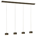 pendant luminaire TIZIAN 4 flames GX53, brass, terra