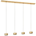 pendant luminaire TIZIAN 4 flames GX53, bronze, brass