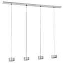 pendant luminaire TIZIAN 4 flames GX53, platinum, titanium