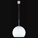Pendant luminaire BOLERO, E27, matt opal glass / matt nickel,  20cm / height 145cm, max. 46W