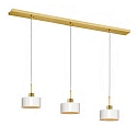 Pendant luminaire CARACAS 3-flame, incl. 3x FARLUMA LED GU10 8W 3000K 650lm, dimmable, ML Brass / white / gold leaf (inside)