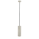 pendant luminaire MOREL PIPE 2 1 flame, cylindrical E27, platinum