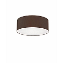 Ceiling luminaire MARA,  40cm, 3x E27, white fabric cover below / Chintz, mocha
