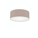 Ceiling luminaire MARA,  40cm, 3x E27, white fabric cover below / Chintz, melange