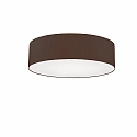 Ceiling luminaire MARA,  50cm, 3x E27, white fabric cover below / Chintz, mocha
