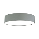 Ceiling luminaire MARA,  78cm, 6x E27, white fabric cover below / Chintz, light grey
