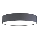 Ceiling luminaire MARA,  90cm, 6x E27, white fabric cover below / Chintz, slate