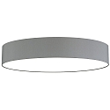 Ceiling luminaire MARA,  98cm, 6x E27, white fabric cover below / Chintz, light grey