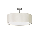 Ceiling luminaire HAVANNA,  50cm, 3x E27, matt nickel / cream shade with mother-of-pearl effect (washable)