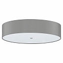 Luminaire de plafond ALEA 78 E27 IP20, gris clair, nickel mat, blanche gradable