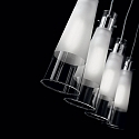 Ideal Lux Luci a sospesione KUKY SP4 4-Lampadine E27 IP20, trasparente 