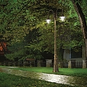 Ideal Lux Lampadaire dextrieur CIMA PT2  2 flammes E27 IP44, or 