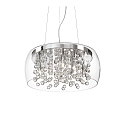 Pendant luminaire AUDI-80 SP8, 8 flames, G9, 40W, chromee