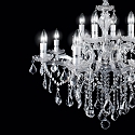 Lustre FLORIAN SP12 12 flammes E14 IP20, transparent 