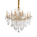 Lustre FLORIAN SP12 12 flammes E14 IP20, transparent 