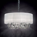 Ideal Lux Luminaire à suspension SWAN SP6 6 flammes E14 IP20, blanche 