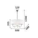 Ideal Lux Pendelleuchte SWAN SP3, 3-flammig, E14, weiß