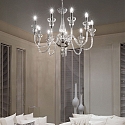 Ideal Lux Chandelier DOGE SP9, 9 flames, E14, transparent Ideal Lux Chandelier DOGE SP9, 9 flames, E14, transparent