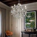 Ideal Lux Lampadario GIOCONDA SP8 8-Lampadine E14 IP20, Argento 