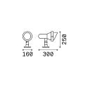 Ideal Lux Außenwandspot TERRA AP1 BIG, 1-flammig, E27, Anthrazit