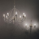 Ideal Lux Chandelier CORTE SP8 , 8 flames, E14, rust