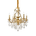 Chandelier GIOCONDA SP6, 6 flames, E14, gold