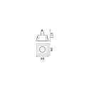 Ideal Lux Downlight FUNKY GU10 IP20, brunito