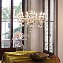 Ideal Lux Chandelier NEGRESCO SP10, 10 flames, E14, transparent Ideal Lux Chandelier NEGRESCO SP10, 10 flames, E14, transparent