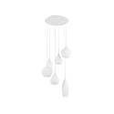 Pendelleuchte SOFT SP6, 6-flammig, 6x E14 max. 40W, Opalglas / weiß