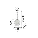 Ideal Lux Pendelleuchte LUXOR SP6, 6-flammig, G9 max. 40W, Chrom