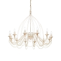 Lustre CORTE SP12 12 flammes E14 IP20, blanc antique