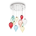 Pendant luminaire CLOWN SP12, 12 flames, G9, 40W, multicolored