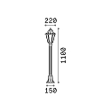 Outdoor luminaire ANNA PT1 SMALL Floor lamp, E27, white
