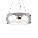 Luminaire à suspension AUDI-10 SP5 5 flammes E27 IP20, chrome, couleurs fumée