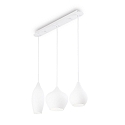 Luminaire à suspension SOFT SP3 3 flammes E14 IP20, blanche gradable