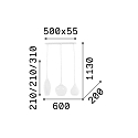 Ideal Lux Pendelleuchte SOFT SP3, 3-flammig, 3x E14 max. 40W, Opalglas / weiß Ideal Lux Pendelleuchte SOFT SP3, 3-flammig, 3x E14 max. 40W, Opalglas / weiß
