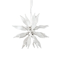 Pendant luminaire LEAVES SP8, 8 flames, G9, 40W, white