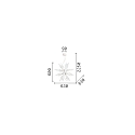 Ideal Lux Pendant luminaire LEAVES SP8, 8 flames, G9, 40W, white Ideal Lux Pendant luminaire LEAVES SP8, 8 flames, G9, 40W, white