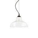 Luminaire à suspension BISTRO SP1 PLATE E27 IP20, transparent